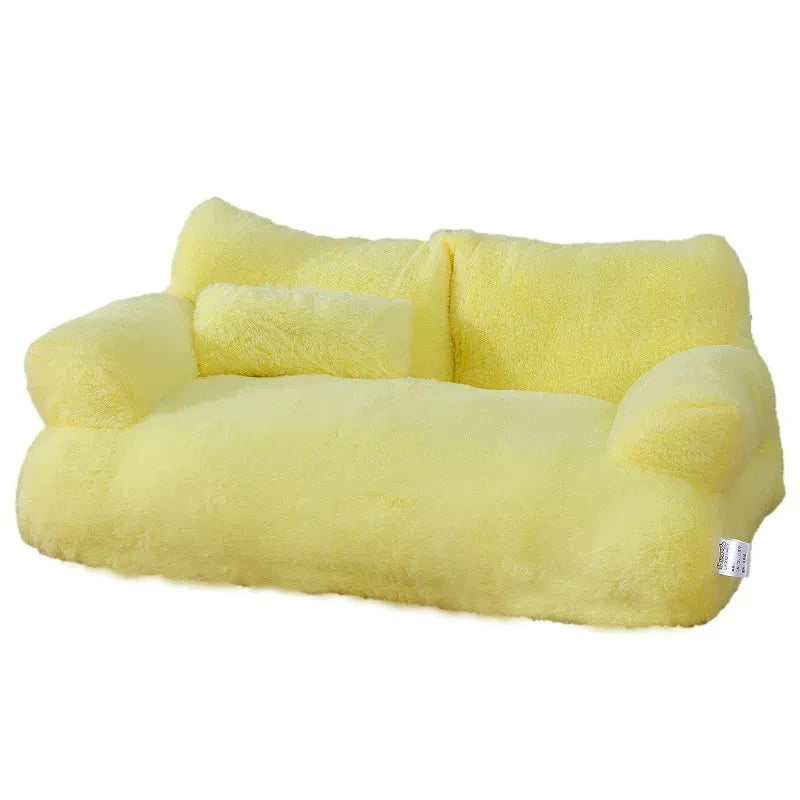 Premium Plush Cat and Dog Sofa Bed - Cozy Winter Nest for Small to Medium Pets