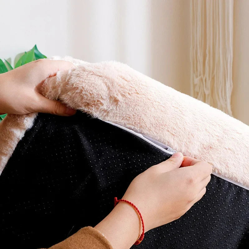 Premium Plush Cat and Dog Sofa Bed - Cozy Winter Nest for Small to Medium Pets