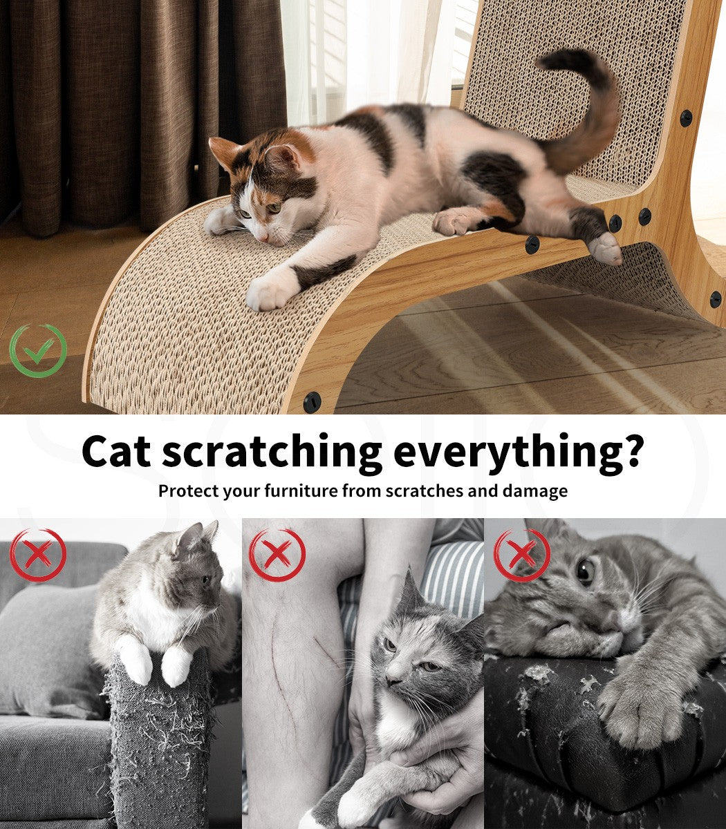 Pawz Cat Scratch Pad Cardboard Kitten Cat Scratcher Scratching Board Scratch Toy