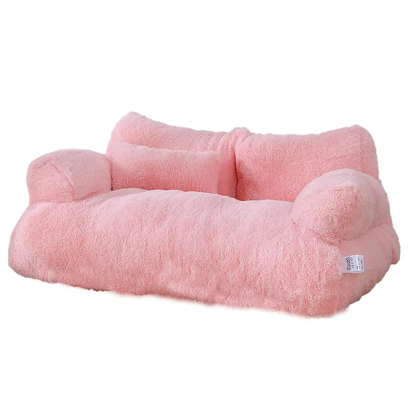 Premium Plush Cat and Dog Sofa Bed - Cozy Winter Nest for Small to Medium Pets